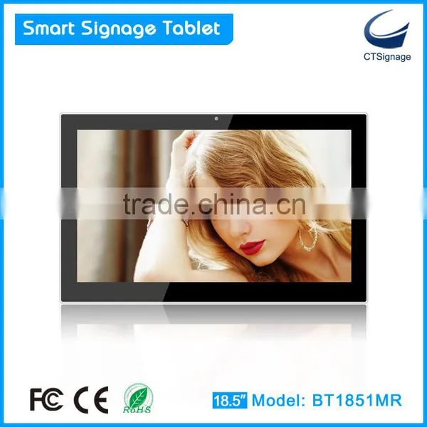 18.5 Inch Wall Mounted HD Advertising Display With 10-points Multi-touch