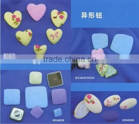 Uneven Shape Fabric Covered Button -- F1411 photo-2
