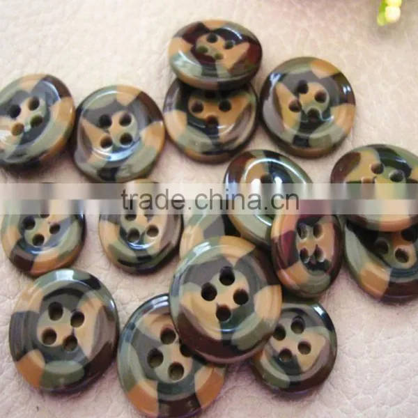 Sedex Audited Factory 2 Pillar Resin Button for Military Garment, Polyester Military Garment Button photo-4