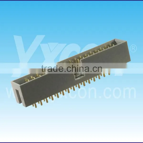 Dongguan ISO Certificate 2.54mm Pitch Two Rows 180 Degree Box Header photo-4