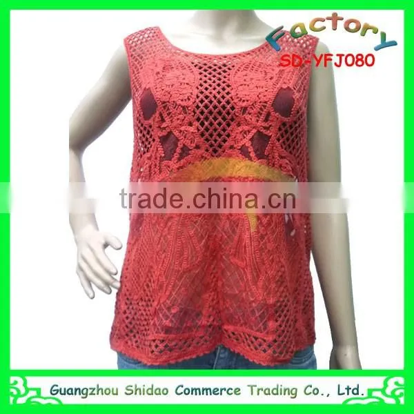 Export High Quality Short Sleeve Short Pattern Blouse Embroidery Cotton Ladies Blouse photo-4