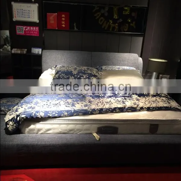 B1197A Elegance Comfy Upholstered Solid Wood Bed Box Bedroom Bed photo-3
