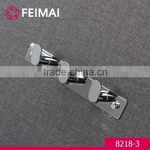 Bathroom Accessories Triple Chrome Zinc Wall Hanger Towel Hooks photo-2