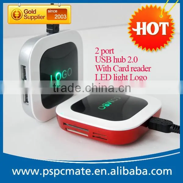 2 Ports USB Hub 2.0 HUB Micro USB Adapter Multi sd Card Reader photo-5
