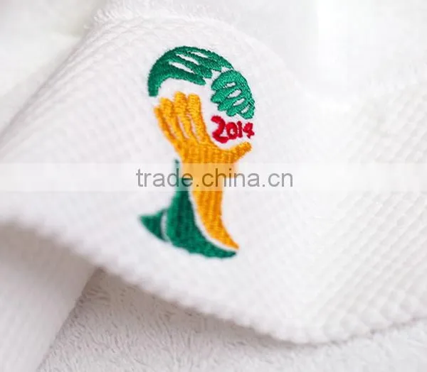 GaoYang Towel Factory100% Cotton Dobbby White Hotel Towel Embroidery Logo Hotel Gift Face Towel photo-6