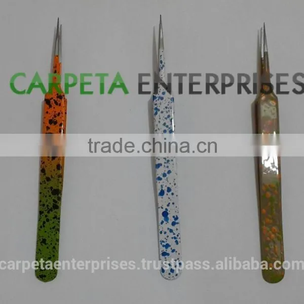 Lash and Brows Volume Tweezers/ Volume Eyelash Extension Tweezers/ Sharp Pointed Tweezrs/ Powder Coated Eyelash Color Tweezers photo-3