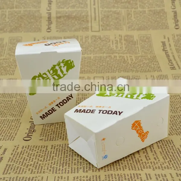 Food Grade White Paper Card Fried Food Packaging Box photo-2