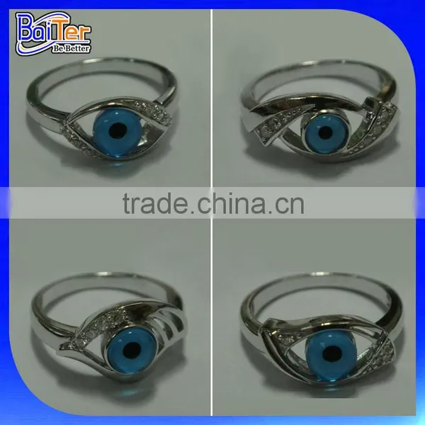 Wholesale Custom Turkish Jewelry Set 925 Sterling Silver Blue Glass Evil Eye Pendant photo-5