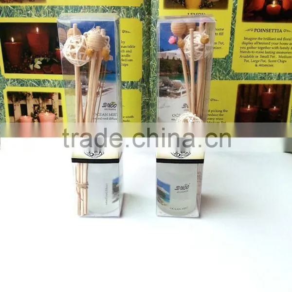 PVC Box Reed Diffuser With Wooden Sticks,Rattan Ball And Natural Dry Flowers photo-3