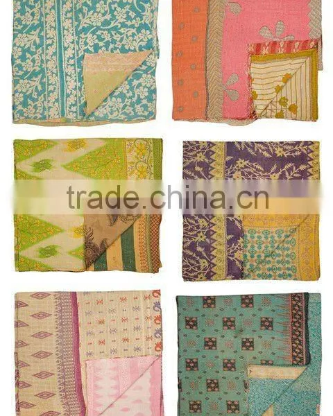 Wholesale Lots of Vintage Kantha Throws Vintage Kantha Quilts Vintage Kantha Rugs~At Amazing Discounted Prices