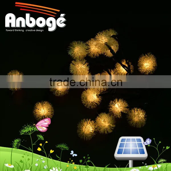 20 LED Solar Globe String Fairy Lights White Chuzzle Ball for Outdoor,Garden,Patio,Party,Christmas