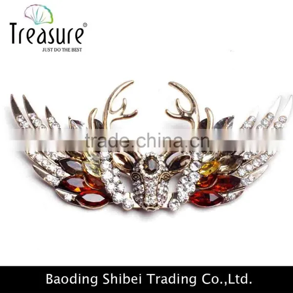 2015 Brand New Fashion Rhinestone Diamond Snowflake Brooch Antler Shape Rhinestone Brooch photo-2