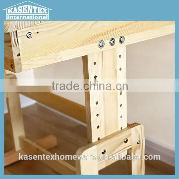 Wooden Children Study Desk Adjustable Desk Set photo-4