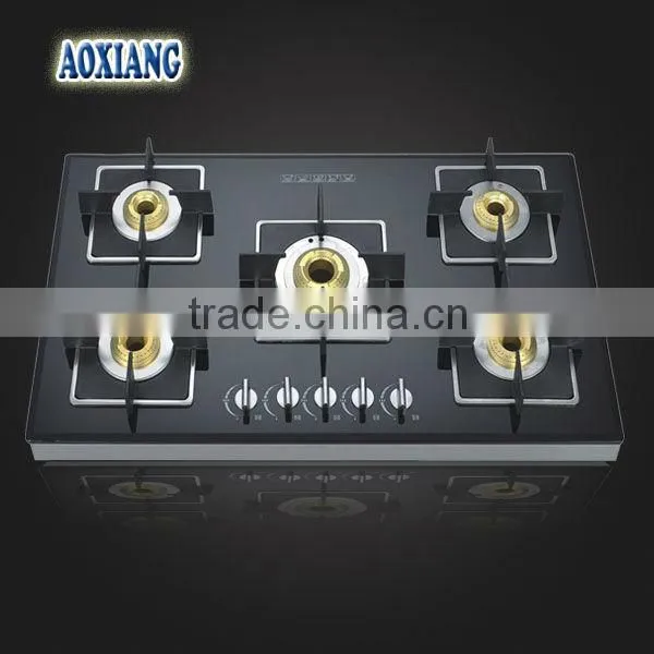 Kitchen 5 Burner Built-in Tempered Glass Gas Stove/ Gas Stove/ Gas Cooker AX-1220