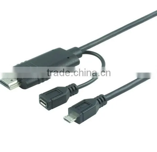 HIGH QUALITY 4Kx2K (3D Supported), MHL3.0 Micro USB TO HDM I Adapter Cable for Samsung S4/S5 photo-4
