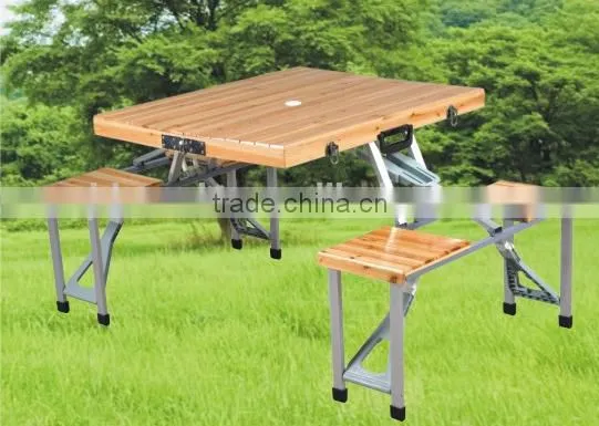 Outdoor Gardon Foldable Picnic Table Beach Table Camping Table With Chair