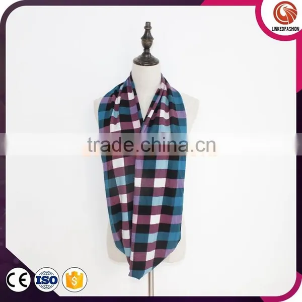 Wholesale Infinity Scarf Fleece Snood Custom Scarf Soft Polar Plush Stripe Loop Scarfs