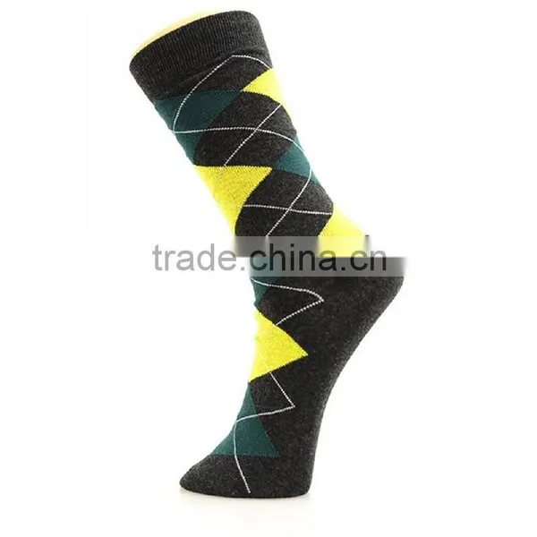 Cotton Mens Custom Argyle Socks photo-2