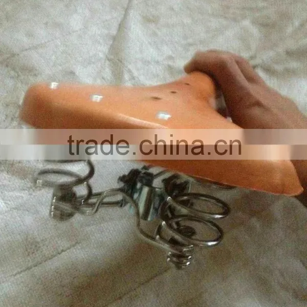 High Quality Real Cow Bike Saddle for EURO Market Quality photo-5