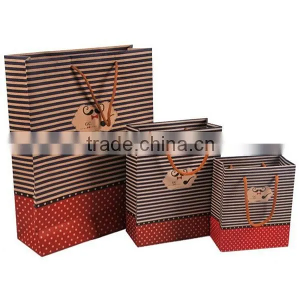 Cute Mustache Brown Paper Shopping Bag photo-2