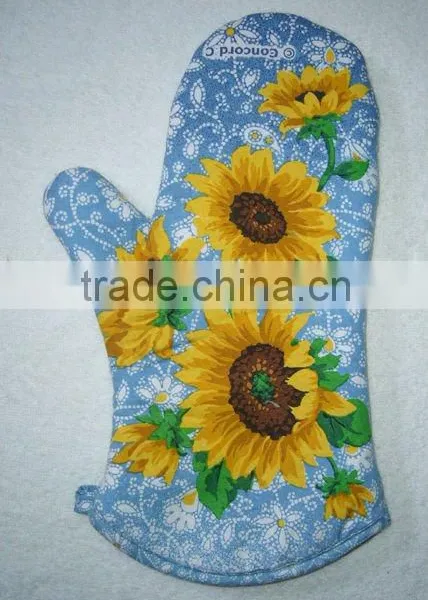 Lengthened Microwave Oven Gloves Mitts Cotton Baked Cotton Oven Mitt photo-6