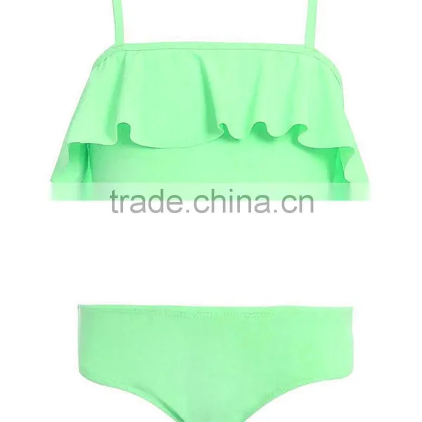 Comfortable Nylon Big Flounce Importers Lovely Girls 7-16 Swimwear for Kids photo-6