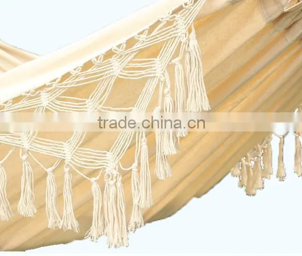 Wholesale High-grade Custom Linen Cotton Outdoor Camping Rocking Hammock With Macrame photo-6