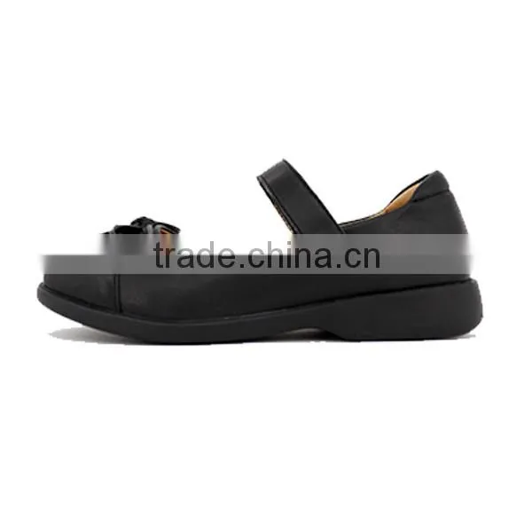 2016 Popular Design Girls Black School Uniform Shoes With Bowknot photo-3