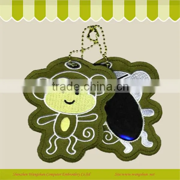 High Quality Machine Cartoon Logo Embroidery Key Chain