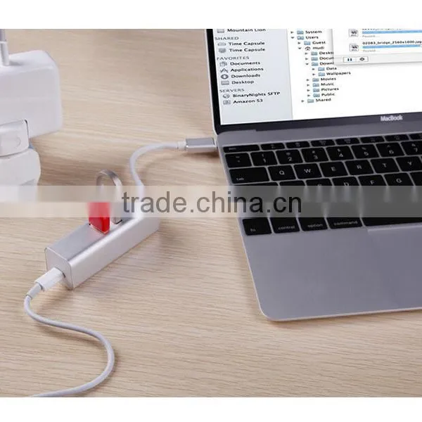 Aluminum USB-C Type C USB 3.1 High Speed 4 Port HUB Adapter For MacBook Nokia N1 photo-5