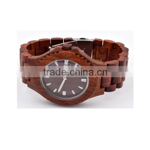 2016 Hot Selling Fashion Round Quartz Wood Watch photo-6