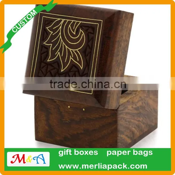 Personalized Laser Engraved Wood Ring Box Gifts for Wedding Bride Groom Hers Box photo-4