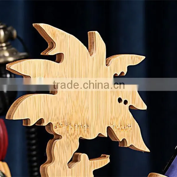 WR007/100% Bamboo Material Chinese Style Hot Sale Fishing Shaped Folding Bamboo Wine Rack photo-3