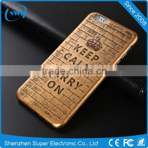 Hot Selling 3D Bronzy Copper Phone Case TPU Rubber Soft Case Back Cover Shell Compatible For IPhone 5 6 6S Series photo-3