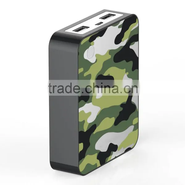 Green Camouflage Portable Charger Power Bank 10400mAh for Smartphone photo-2