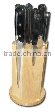 kitchen knfie set with rotary block/ knife block set