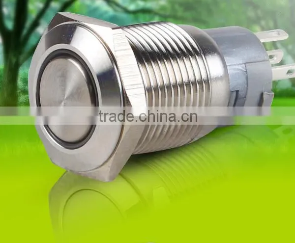 Power Symbol 16MM 12V/24V LED Momentary Horn Button Metal Switch photo-2