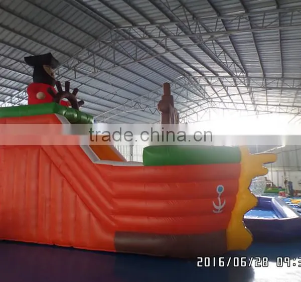 Pirate Ship Inflatable Slide With Pool,children Playground Water Park for Sale photo-3