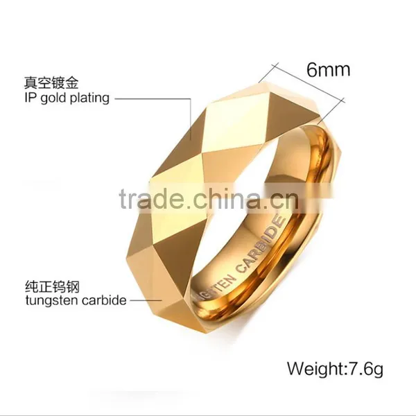 6 mm Rhombus Band Tungsten Ring photo-2