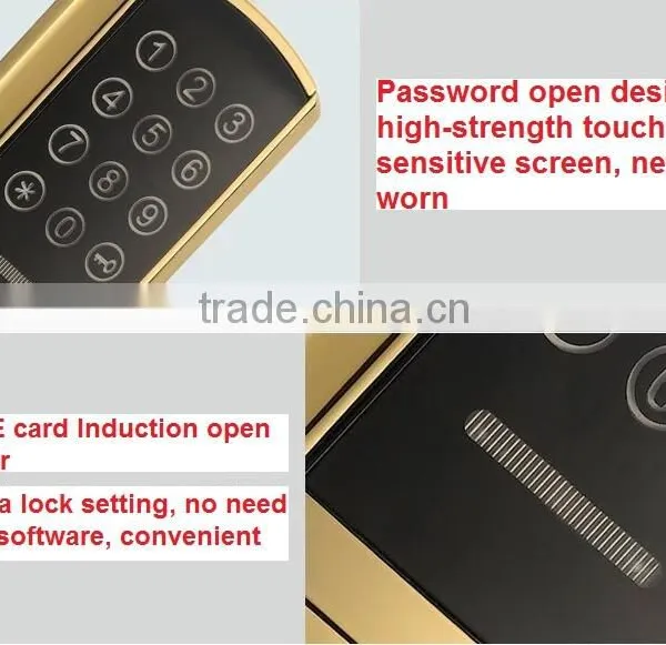 Biometric Keypad Fingerprint Door Lock Remote Control Electric Glass Door Lock photo-2
