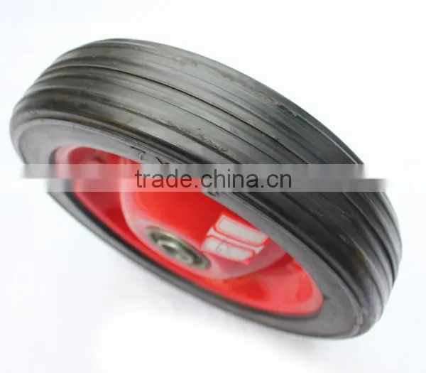6inch Solid Wheel With Metal Rim 6''*1.5'' Rubber Wheel Toy Cart Wheel photo-3