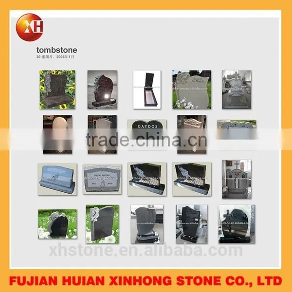 Red Stone Custom-made Gravestone Upright Tombstone Headstone Memori photo-5
