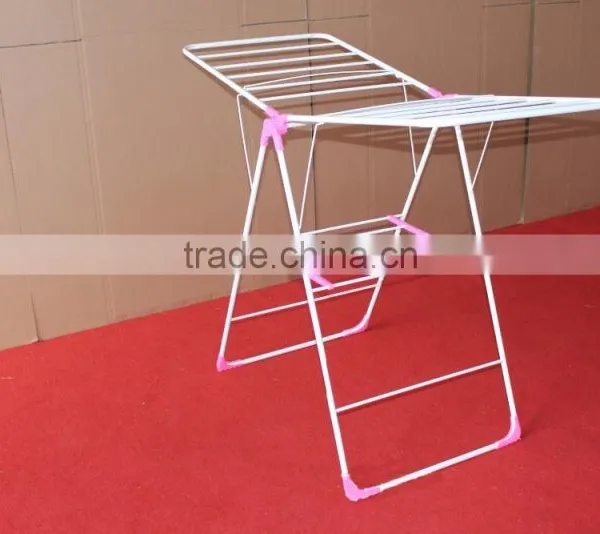 Heavy Duty Folding Dryer Hanger With Wing Style Indoor Drying Rack in White photo-5