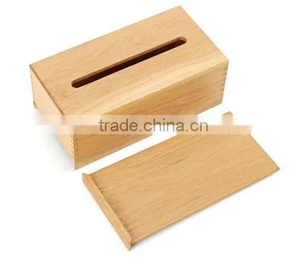 High Quality Plain Wood Car Tissue Box Cover photo-2