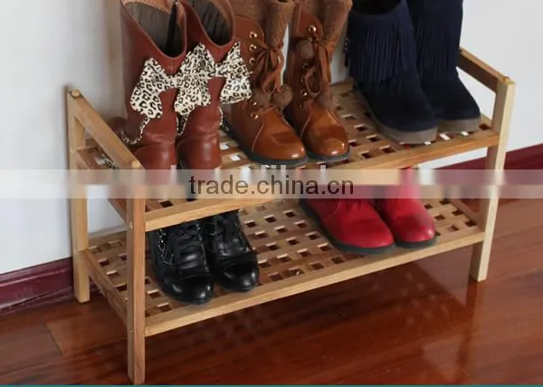 New Product 2 Tires Water Proof Wooden Shoe Rack photo-4