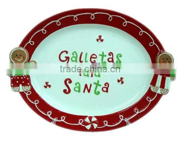 Christmas Ginger bread man ceramic plate