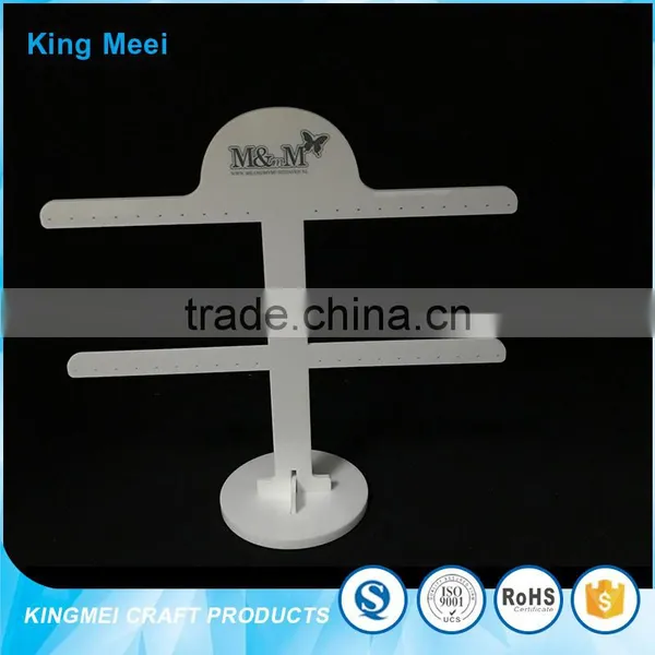 2017 New Fashion Milky White Acrylic Jewelry Display Stand photo-5