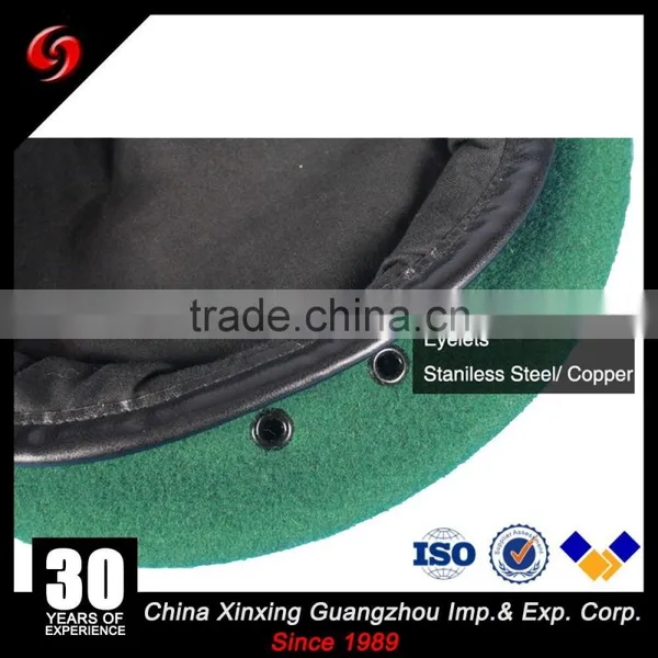 Beret Hat Caps Manufacturers 100% Wool Beret Cotton Lining With Embroidery photo-4