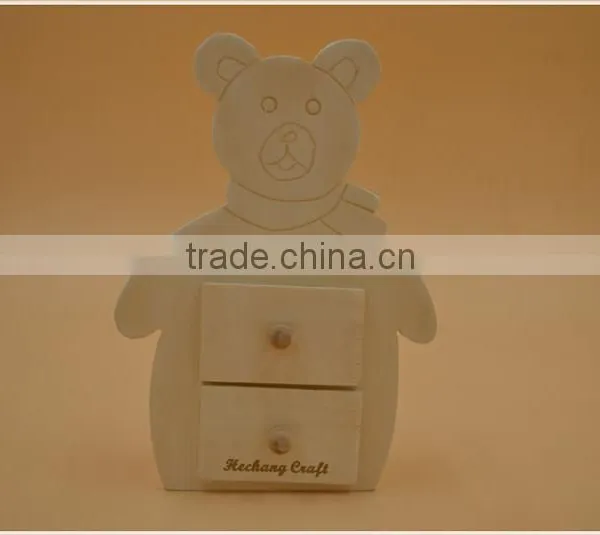 2015 Newest Style Bear Shape Wooden Storage Case|home Decor|office Desk photo-3