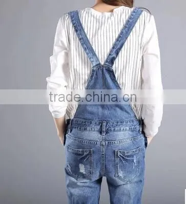The New Spring and Summer Jumpsuits Han Edition Students Loose Denim Overalls/ Suspender Trousers/trousers With Braces photo-3